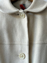 Vintage 1960s Betty Rose Wool Coat Cream M