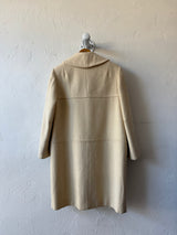 Vintage 1960s Betty Rose Wool Coat Cream M