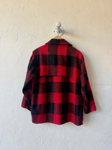 Vintage 1970s Woolrich Classic Red Buffalo Plaid Jacket Men's M