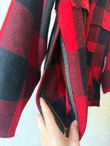 Vintage 1970s Woolrich Classic Red Buffalo Plaid Jacket Men's M
