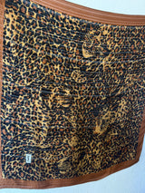 Vintage Yves Saint Laurent Sheer Silk Animal Print Scarf
