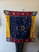 Vintage Christian Dior Novelty Silk Scarf