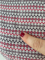 Vintage 1960s Black White and Red Wheel Print Dress - We Thieves