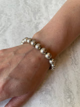 Vintage Sterling Silver Navajo Pearl Beaded Bracelet - We Thieves