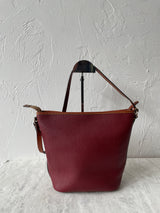 Vintage Dooney & Bourke Brick Red Pebbled Leather Handbag - We Thieves