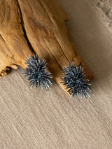 Double Thistle Oxidized Sterling Silver Post Earrings - We Thieves
