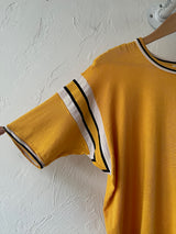 Vintage Thrashed Yellow & Black Number 13 Jersey T-Shirt L
