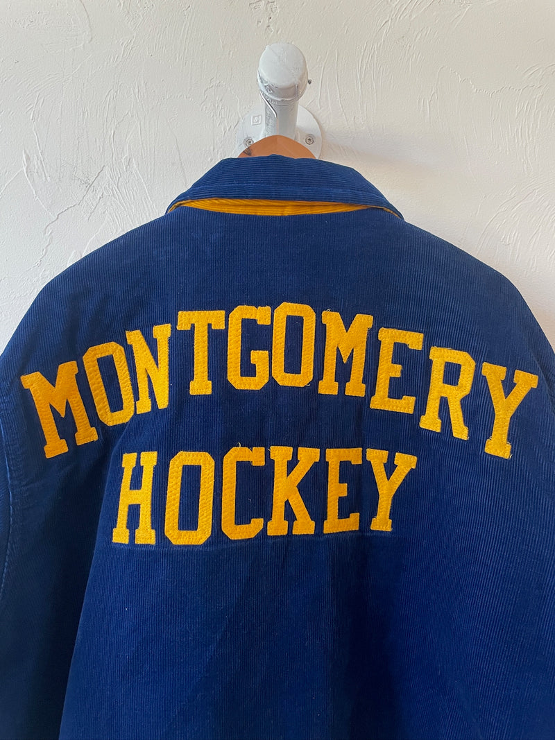 Vintage Montgomery Hockey Corduroy Letterman Jacket L/XL - We Thieves