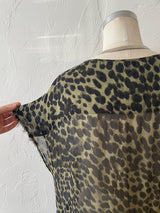 Vintage Isabel Marant Étoile Green Cheetah Print Drop Waist Dress L/XL - We Thieves
