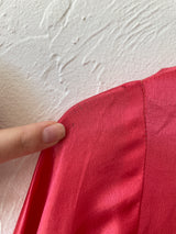 Vintage 1930 Red Satin Bed Jacket Small to Medium