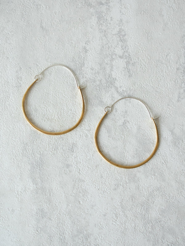Mina Large Hoop in Brass and Silver - We Thieves