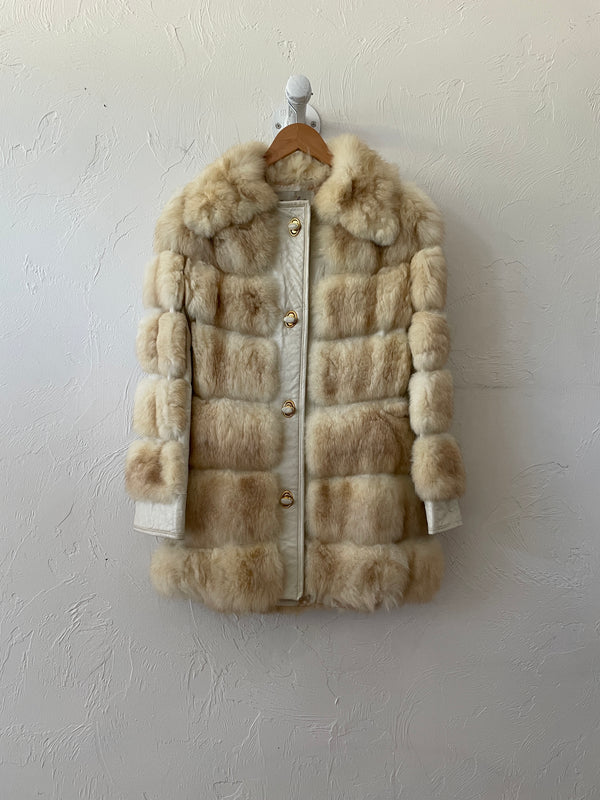 Vintage 1960s Daseler Furs and White Leather Coat - We Thieves