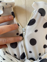 Vintage 60s/70s Ruth Chagnon Black & White Polka Dot Maxi Dress S - We Thieves