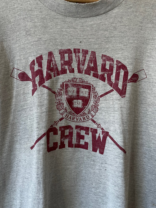 Vintage Harvard Crew Heather Grey Single-Stitch T -Shirt L
