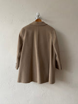Vintage Akris Beige Cashmere A-Line Car Coat S