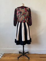 Vintage Diane Freis Roses & Polka Dots Novelty Blouse M - We Thieves