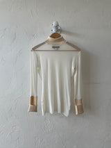 Vintage Jean Paul Gaultier Maille Femme White Mesh Knit Turtleneck L - We Thieves