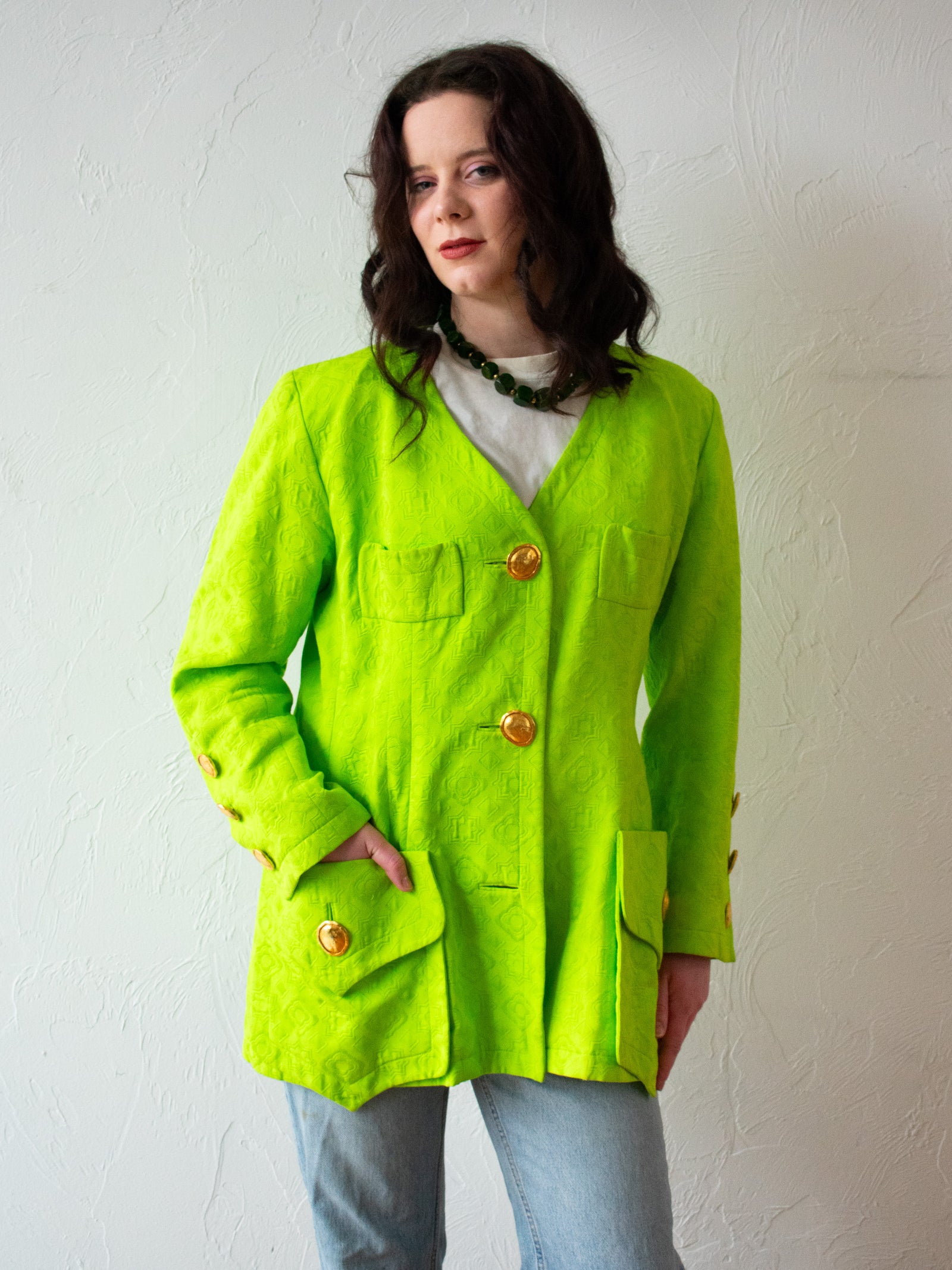 Vintage Lime Green Christian Lacroix Blazer M L We Thieves