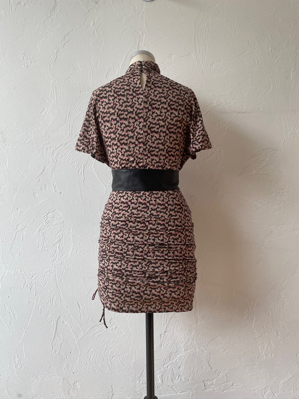 Vintage Isabel Marant Etoile Pink/Green Ikat Jersey Dress S - We Thieves