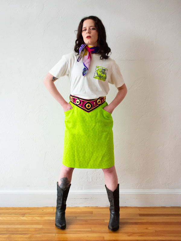 Vintage Lime Green Christian Lacroix Skirt M/L - We Thieves