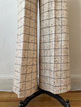 Vintage 60s Lilli Ann Windowpane Tweed Wide Leg Wool Pant S
