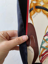 Vintage Archival Ferragamo Shoe Print Silk Scarf