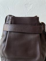 Vintage Coach Brown Leather Belted Soho Crossbody Bag