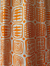 Vintage 70s Empire Waist Orange Print Maxi Dress S - We Thieves
