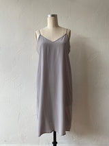 Vintage Silvery Grey Mesh Dress with Floral Beading S/M