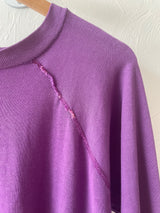 Vintage 70s/80s Thrashed Purple Sweatshirt with Visible Mending S - We Thieves