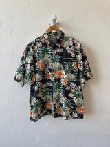Vintage Reyn Spooner Palms + Flowers Hawaiian Shirt L - We Thieves