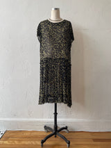 Vintage Isabel Marant Étoile Green Cheetah Print Drop Waist Dress L/XL - We Thieves