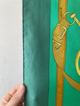 Vintage Hermes "Eperon D'or Sellier" Silk Scarf - We Thieves