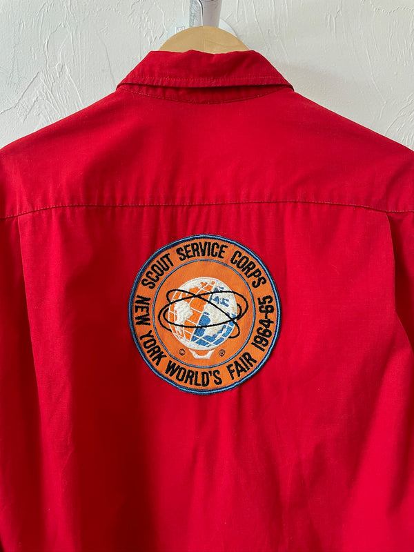 Vintage 1964-1965 Boy Scouts Red World Fair Service Corps S/M - We Thieves