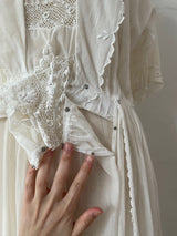 Vintage Edwardian White Midi Dress Medium 29" - We Thieves
