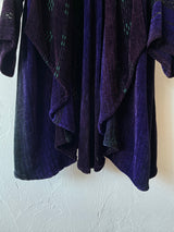 Vintage Cynthia Krause Weavers Jewel-Toned Chenille Long Cardigan Sweater M/L - We Thieves