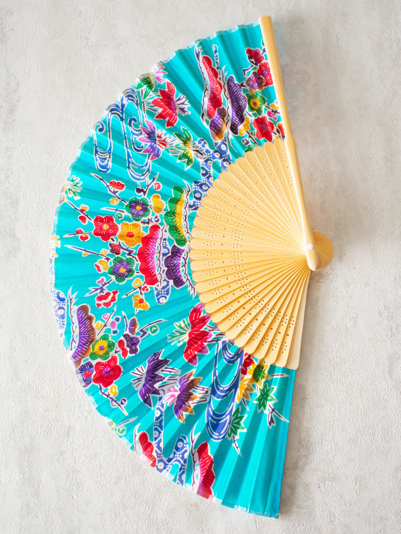 Asian Folding Fan Silk/Bamboo - We Thieves
