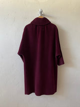 Vintage 50s Lilli Ann Burgundy French Wool Coat L