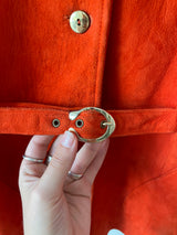 Vintage 1960s Orange Suede Cape S/M - We Thieves