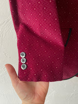 Vintage Reuben's Bespoke Maroon Velvet Blazer M/L