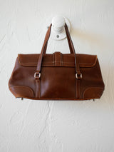 Vintage Coach Hampton Brown Leather Handle Bag - We Thieves