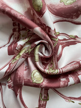 Vintage Hermes Pink & Mauve Brides Rebelles Silk Scarf - We Thieves