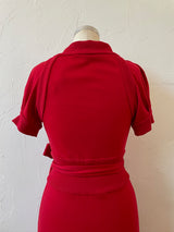 Vintage Diane Von Furstenburg Red Wool Wrap Dress S/M - We Thieves