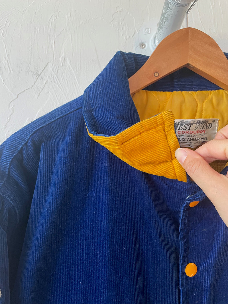 Vintage Montgomery Hockey Corduroy Letterman Jacket L/XL - We Thieves