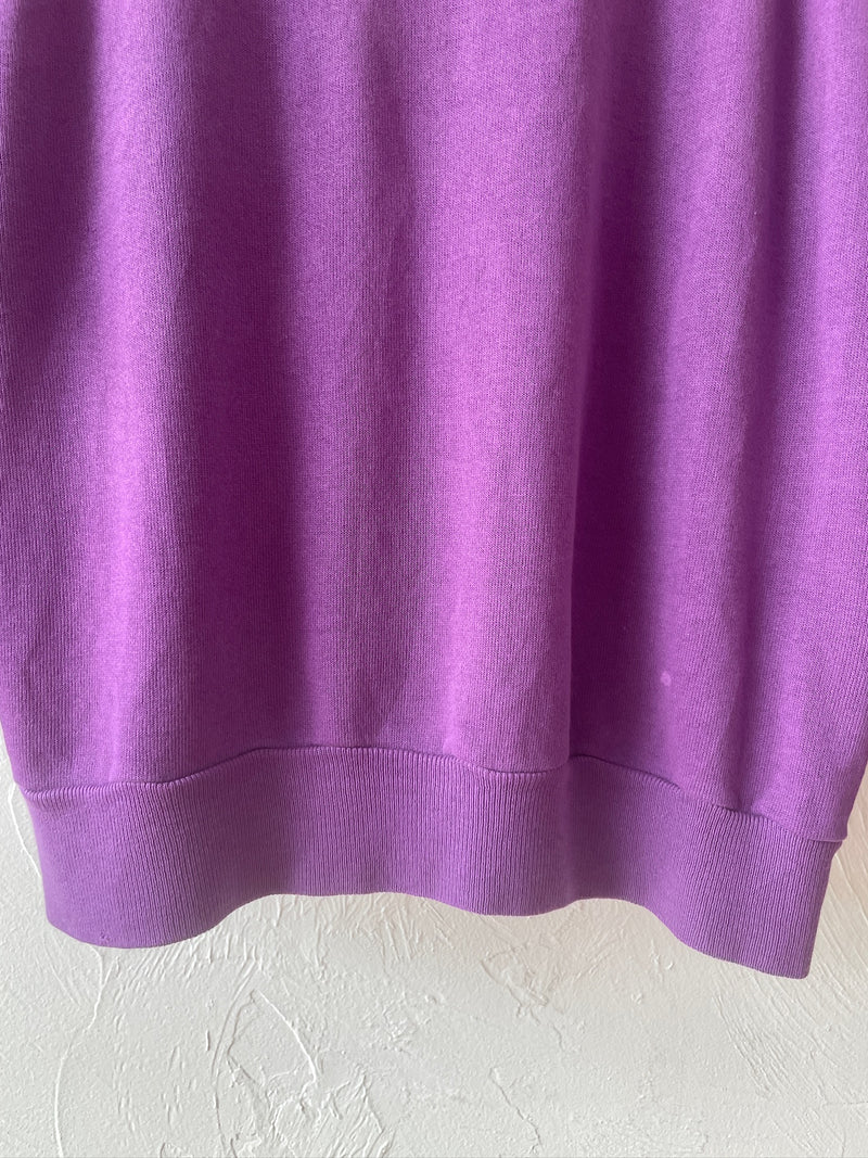 Vintage 70s/80s Thrashed Purple Sweatshirt with Visible Mending S - We Thieves