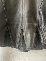 Vintage Fashions By Rose Dark Brown Leather & Suede Motorcycle Jacket M/L - We Thieves