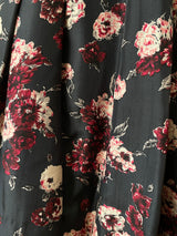 Vintage 50s Harvey Berin Black Floral Silk Fit And Flare Dress S/M - We Thieves