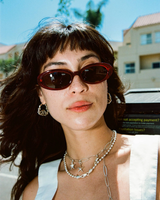 Sweet Leaf Sunglasses in Crystal Black Cherry Bio/Amber - We Thieves