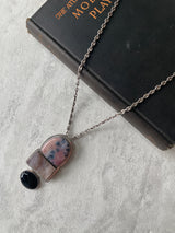 Vintage Triple Stone Crystal Sterling Silver Necklace - We Thieves