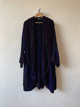 Vintage Cynthia Krause Weavers Jewel-Toned Chenille Long Cardigan Sweater M/L - We Thieves